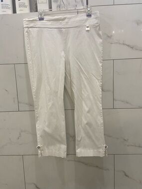 Rafaella Bright White Women's CAPRI Pants  WOMENS Sz 16 STRETCHY